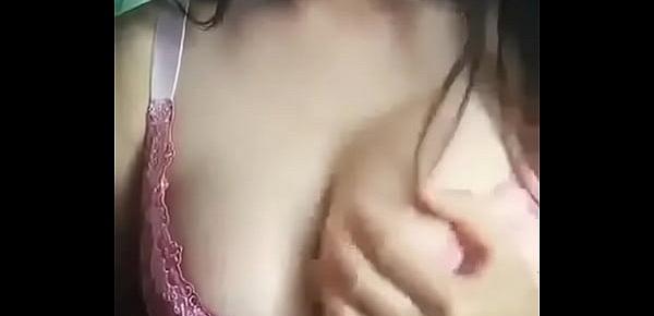  Desi indian Girl Kajal playing with her boobs